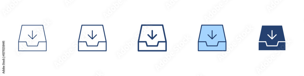 Inbox download icon Symbol set collection Inbox download icon Symbol set collection