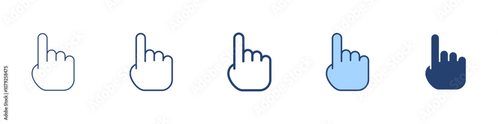 Index finger icon Symbol set collection Index finger icon Symbol set collection