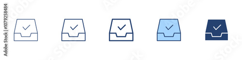 Inbox sent icon Symbol set collection
