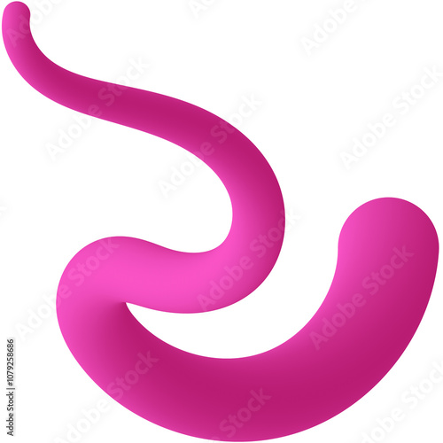 Abstract Pink Fluid Shape Design