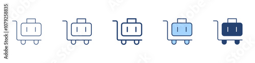 Luggage icon Symbol set collection