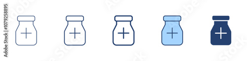 Medicine bottle icon Symbol set collection
