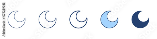 Moon icon Symbol set collection
