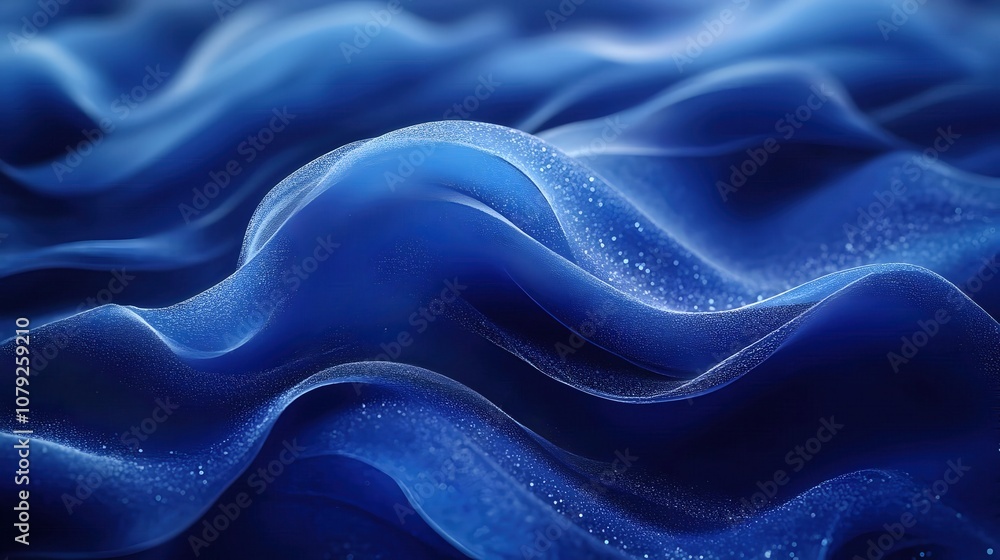 Abstract Blue 3D Wavy Background Abstract Blue 3D Wavy Background