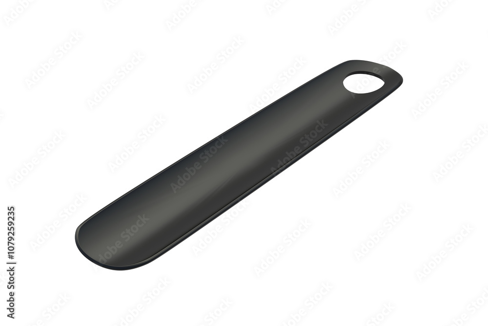 Shoehorn isolated on white background. Plastic shoe spoon. 3d render Shoehorn isolated on white background. Plastic shoe spoon. 3d render