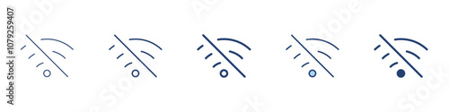 No internet icon Symbol set collection