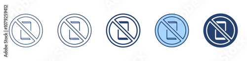 Free Download No mobile phone icon Symbol set collection - GFXLoad