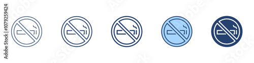 No smoking icon Symbol set collection