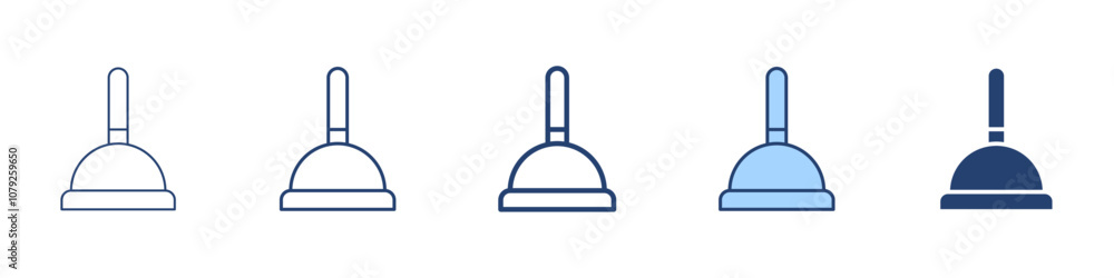 plunger icon Symbol set collection plunger icon Symbol set collection