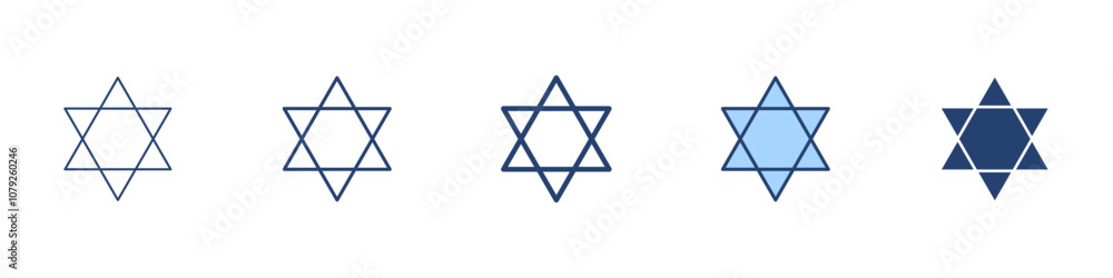 Six sided star icon Symbol set collection Six sided star icon Symbol set collection