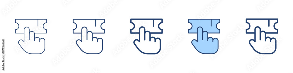 Tickets checking icon Symbol set collection Tickets checking icon Symbol set collection