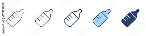 Baby bottle icon Symbol set collection