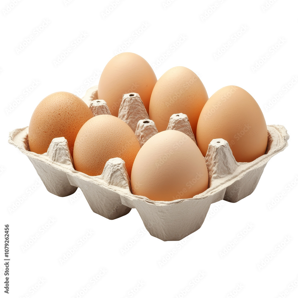 Fresh eggs in a cardboard carton isolated on a transparent background ready for culinary use or displays, eggs in pack isolated on transparent background Fresh eggs in a cardboard carton isolated on a transparent background ready for culinary use or displays, eggs in pack isolated on transparent background