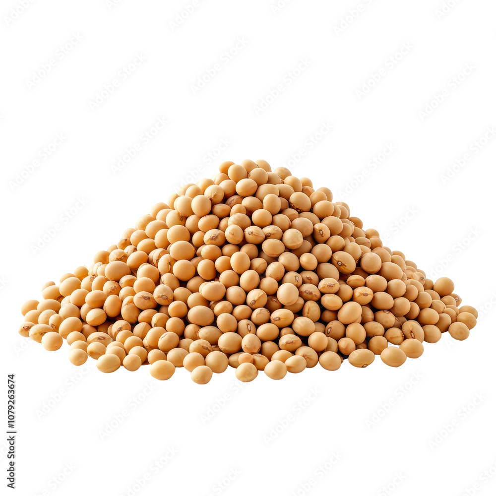 A large heap of soybeans isolated on a clean transparent background for agricultural and nutritional purposes, Heap of soybeans isolated A large heap of soybeans isolated on a clean transparent background for agricultural and nutritional purposes, Heap of soybeans isolated