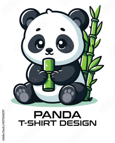 Panda Vector T Shirt Design photo