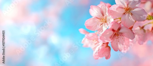 A bunch of pink flowers on a tree branch