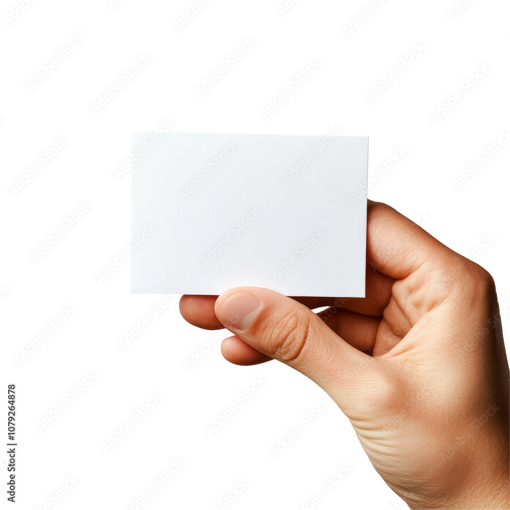 A hand presenting a blank card against a clean transparent background for creative use or personalization, Hand Holding Blank Card transparent background A hand presenting a blank card against a clean transparent background for creative use or personalization, Hand Holding Blank Card transparent background