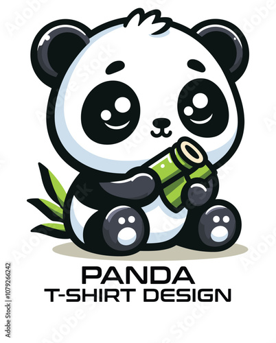 Panda Vector T Shirt Design photo