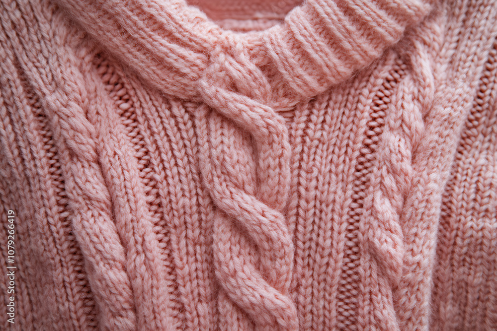Mock-up of a cozy knitted sweater, perfect for winter wear. Mock-up of a cozy knitted sweater, perfect for winter wear.