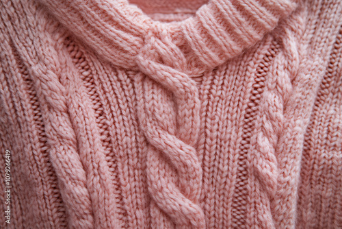 Mock-up of a cozy knitted sweater, perfect for winter wear.