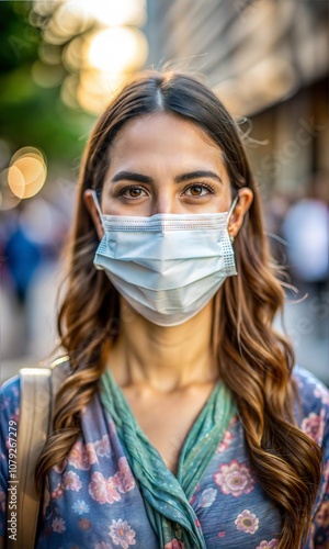 Woman In Face Mask