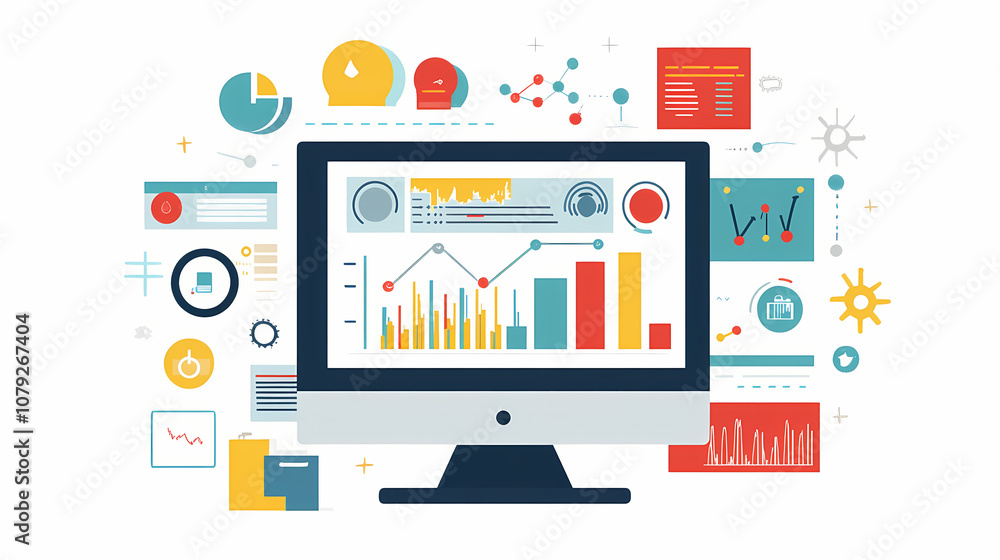 Analyzing e-commerce traffic and optimizing seo strategies to boost online visibility and drive sales through effective traffic management and data analytics. Organic. Illustration Analyzing e-commerce traffic and optimizing seo strategies to boost online visibility and drive sales through effective traffic management and data analytics. Organic. Illustration
