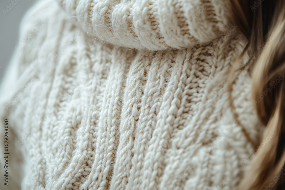 Mock-up of a cozy knitted sweater, perfect for winter wear. Mock-up of a cozy knitted sweater, perfect for winter wear.
