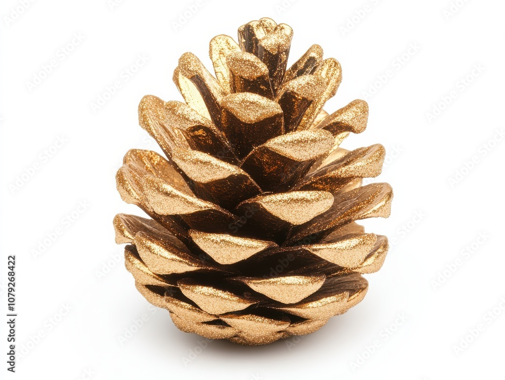 Golden Pinecone Ornament for Holiday Decor Golden Pinecone Ornament for Holiday Decor