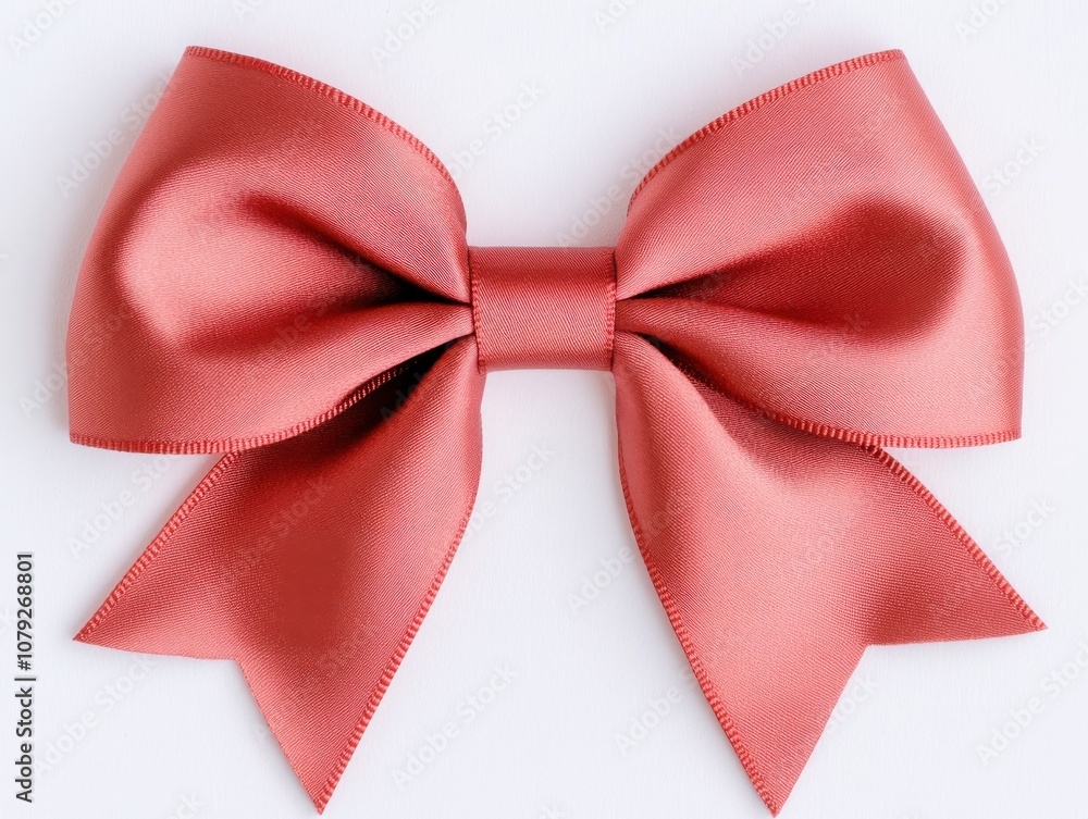 Elegant Red Decorative Ribbon Bow Elegant Red Decorative Ribbon Bow