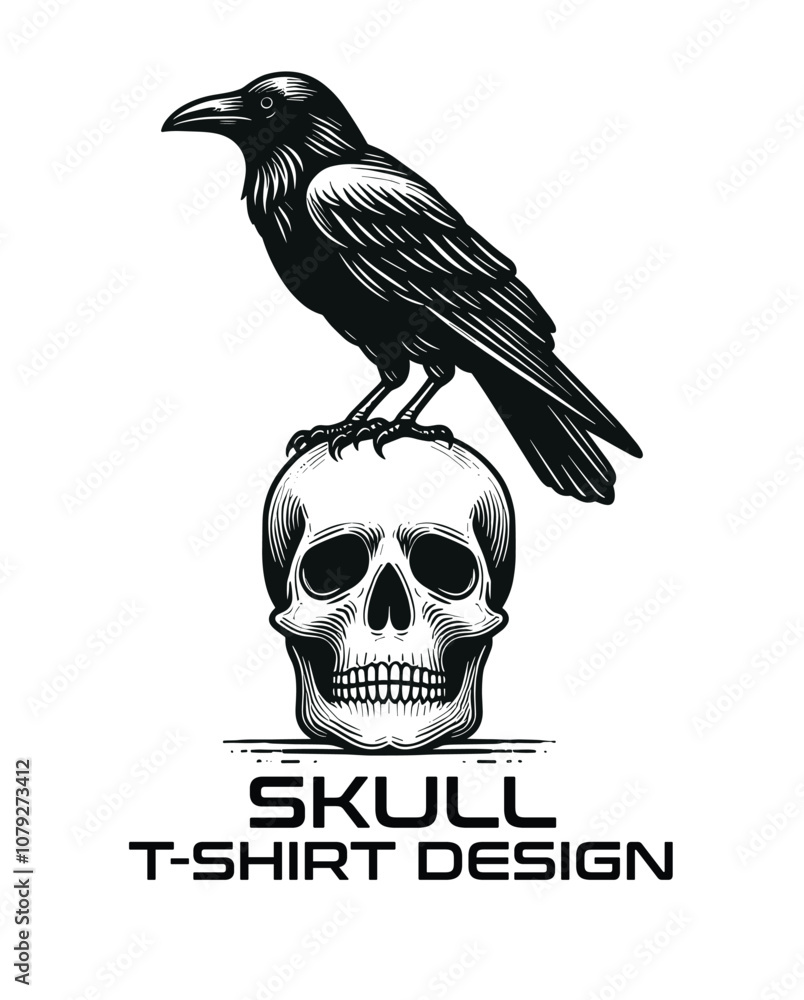 Fototapeta premium Skull Vector T Shirt Design