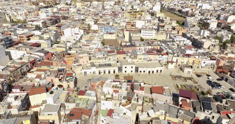Aerial view of a square located in the historic center of Andria, in Puglia, Italy. Aerial view of a square located in the historic center of Andria, in Puglia, Italy.