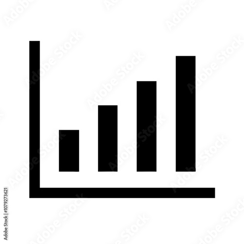Free Download This vector icon portrays a simple bar graph demonstrating growth trends over time with ascending values and a clean, minimalist design suitable for various analytical presentations - GFXLoad
