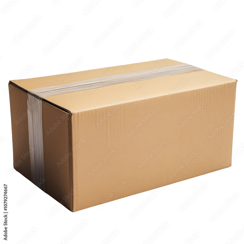 A simple cardboard box package resting on a neutral background in a well-lit environment, cardboard box package A simple cardboard box package resting on a neutral background in a well-lit environment, cardboard box package