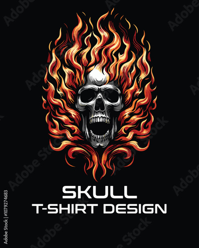 Skull Vector T Shirt Design