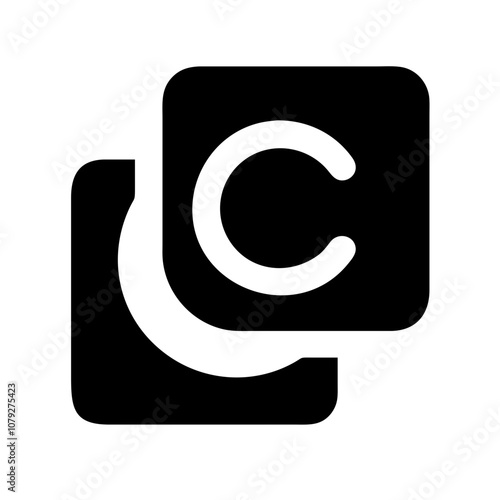 Simple vector icon representing copyright symbol on a clean background, suitable for legal or creative contexts related to intellectual property rights