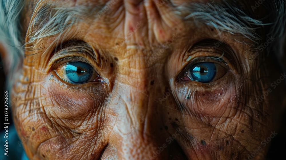 Against vibrant backgrounds, a dignified grandma's peaceful smile radiates with the serenity and fulfillment of a life well-lived Against vibrant backgrounds, a dignified grandma's peaceful smile radiates with the serenity and fulfillment of a life well-lived