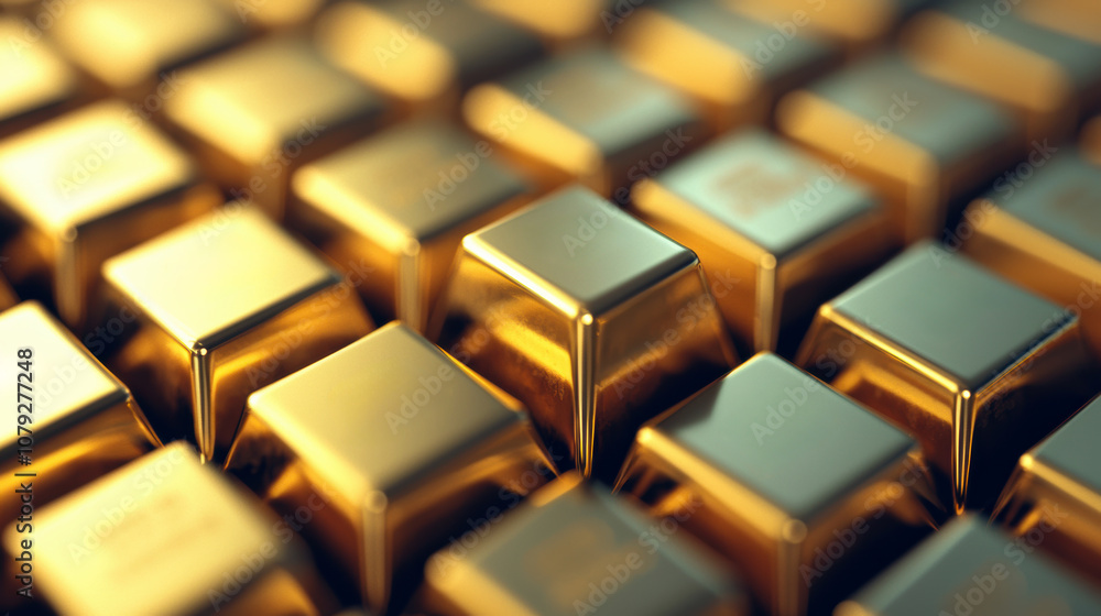 Gold bullion keyboard representing investment and finance Gold bullion keyboard representing investment and finance