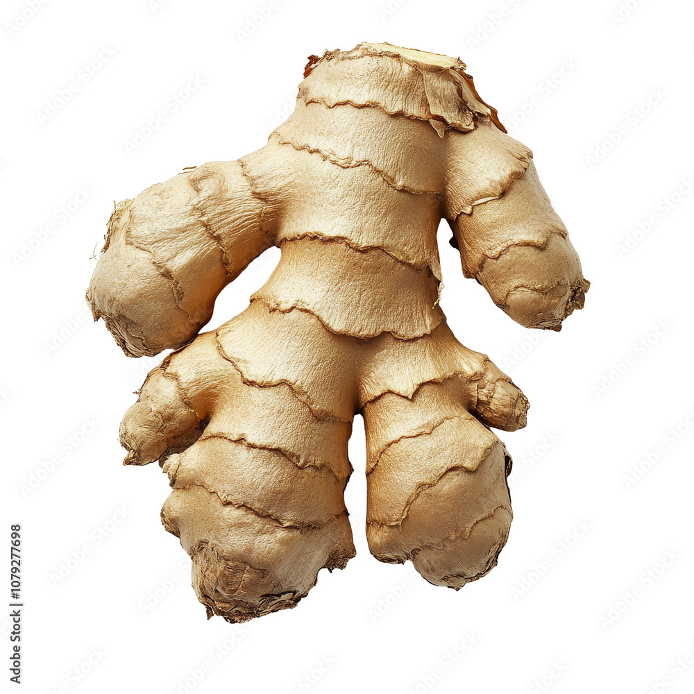 Fresh ginger root on a bright transparent background ready for culinary use in various dishes and beverages, ginger on transparent background Fresh ginger root on a bright transparent background ready for culinary use in various dishes and beverages, ginger on transparent background