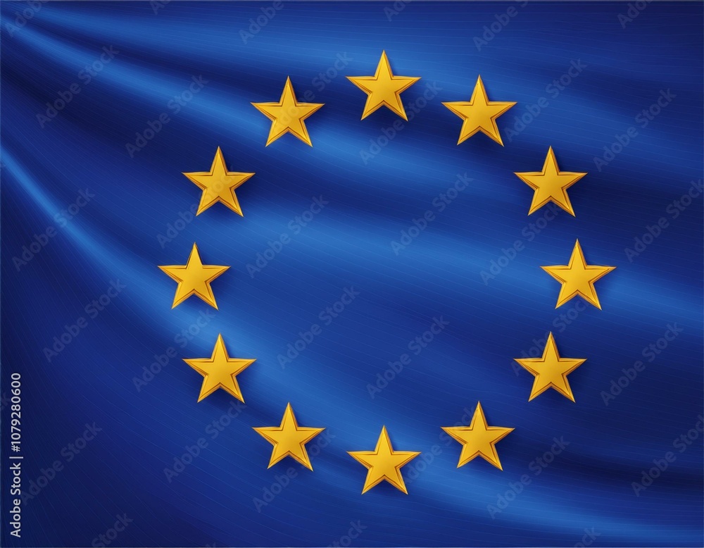 european union flag waving elegantly european union flag waving elegantly