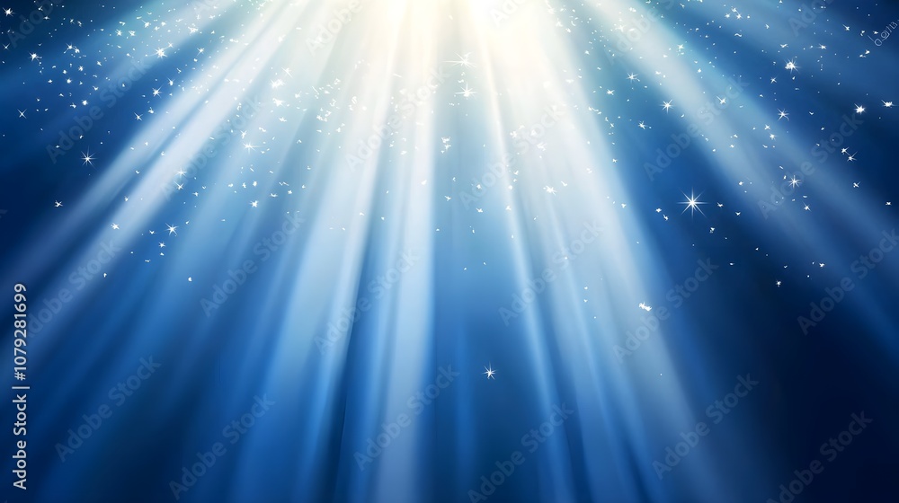 Ethereal Blue Abstract Background with Light Rays Ethereal Blue Abstract Background with Light Rays