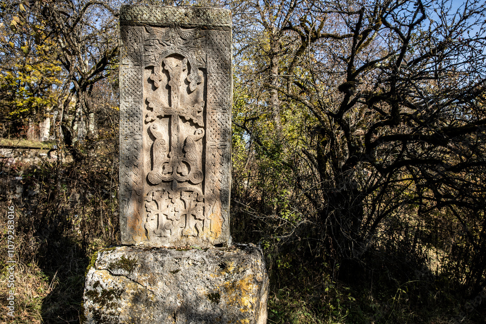 Armenian Khachkar, also known as an Armenian cross-stone Armenian Khachkar, also known as an Armenian cross-stone
