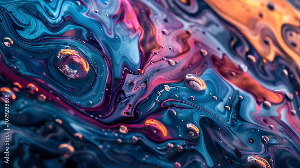 A colorful abstract painting with many small dots of different colors. 