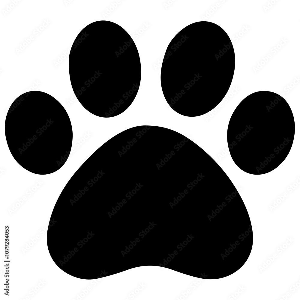 Dog paw print clip art design on plain white transparent isolated background for card, shirt, hoodie, sweatshirt, apparel, card, tag, mug, icon, poster or badge Dog paw print clip art design on plain white transparent isolated background for card, shirt, hoodie, sweatshirt, apparel, card, tag, mug, icon, poster or badge