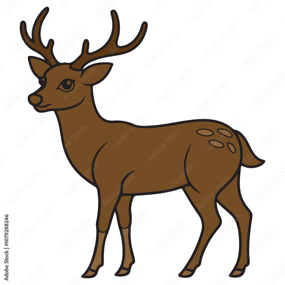 Reindeer Christmas clip art design on plain white transparent isolated background for card, shirt, hoodie, sweatshirt, apparel, card, tag, mug, icon, poster or badge Reindeer Christmas clip art design on plain white transparent isolated background for card, shirt, hoodie, sweatshirt, apparel, card, tag, mug, icon, poster or badge
