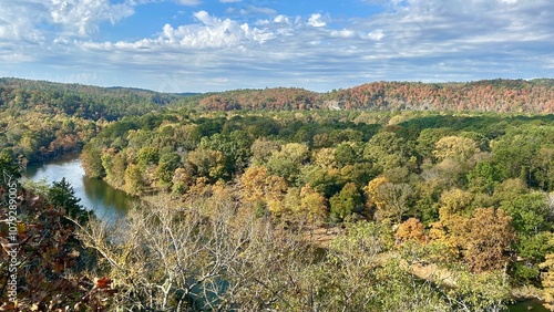 broken bow beavers bend state park Autumn river photo