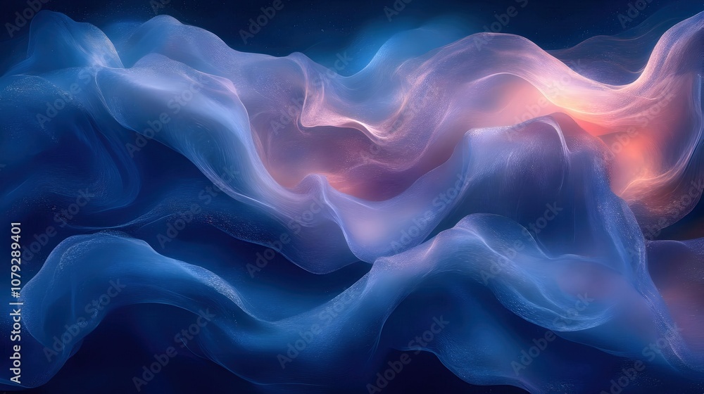 Obraz premium Abstract Background - Wavy Blue and Purple Texture