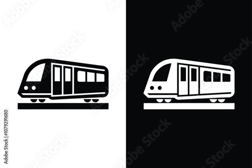 Subway icon on White Background Vector Art Illustration on white background.