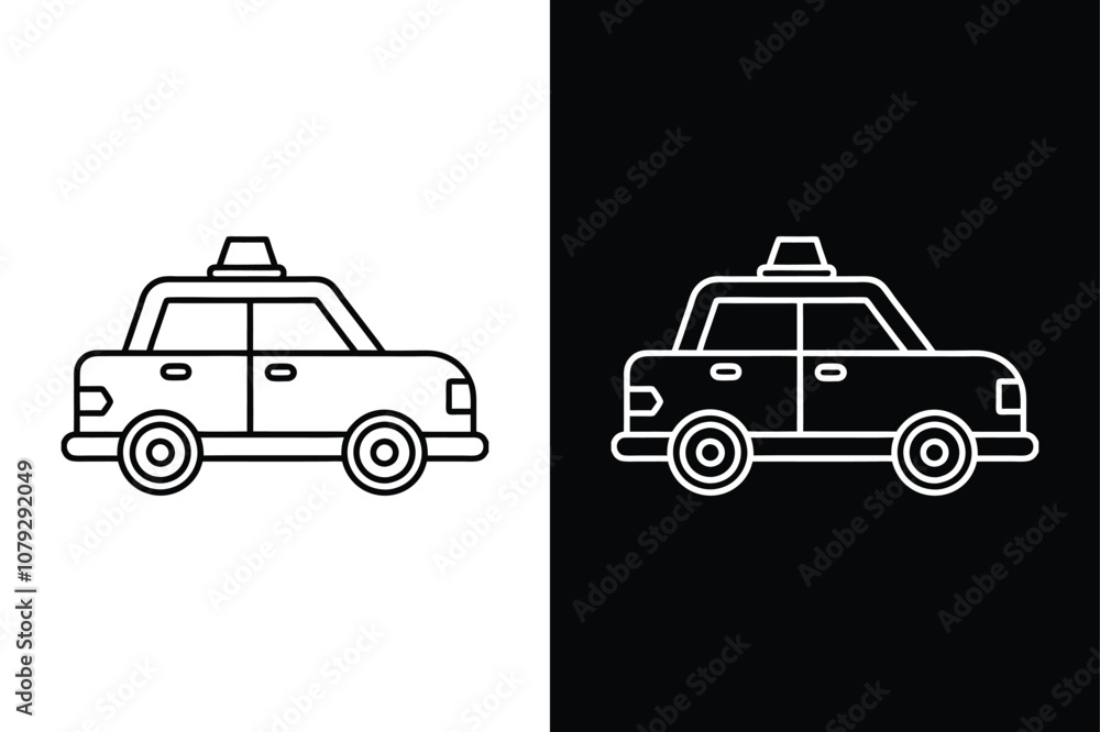 Taxi Icon isolated vector icon illustration on white background. Taxi Icon isolated vector icon illustration on white background.
