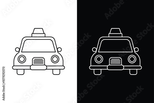 Taxi Icon isolated vector icon illustration on white background.