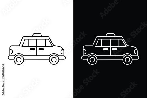 Taxi Icon isolated vector icon illustration on white background.